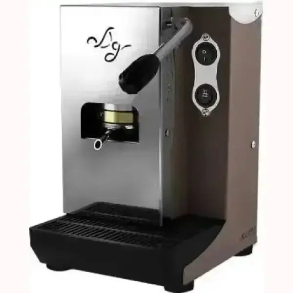 Macchina da caffè Aroma Plus in acciaio inox con leva e pannello di controllo per uso domestico