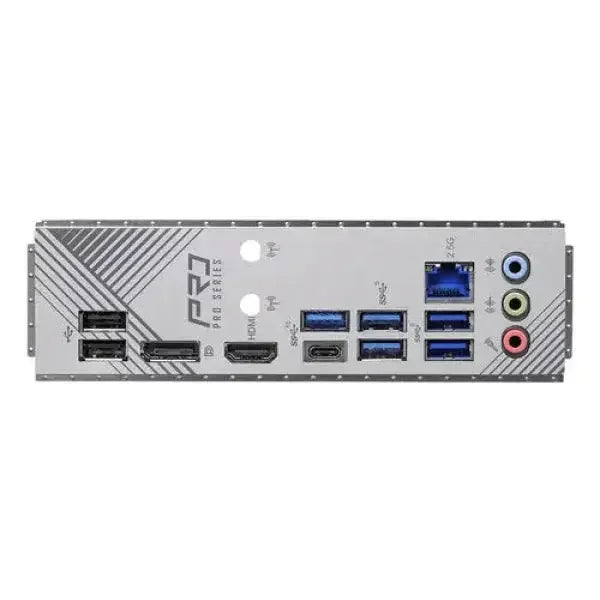 Pannello posteriore della Scheda Madre ASRock con porte USB e audio per una connessione semplice.