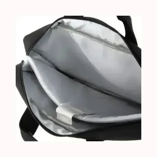 Interno spazioso della borsa ATLANTIS con scomparti organizzati e fodera grigia