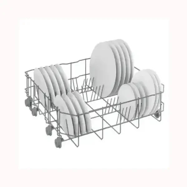 Cesto portapiatti per lavastoviglie Beko con rotelle per organizzare piatti di varie dimensioni