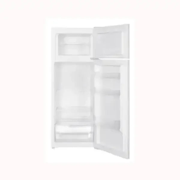 Frigorifero BEKO bianco con doppia porta e congelatore superiore aperto