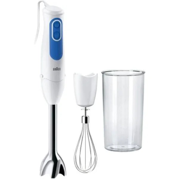 Braun Frullatore ad Immersione MQ3005WH 2 Velocit 700W Bianco/Blu Piccoli elettrodomestici