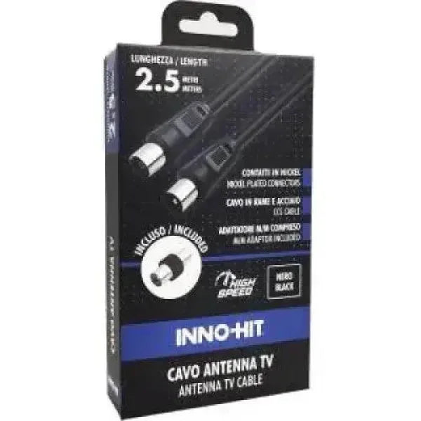 Inno-Hit Cavo Antenna M/F 2.5m Nero Accessori TV