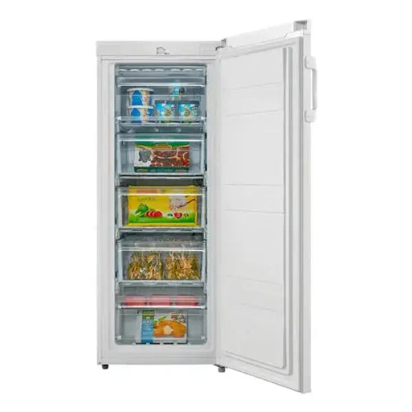 Congelatore Verticale Comfee con scomparti trasparenti per una migliore organizzazione degli alimenti