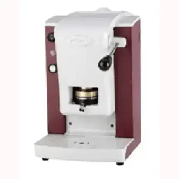 Macchina da caffè FABER vintage in bianco e rosso ideale per preparare espresso a casa