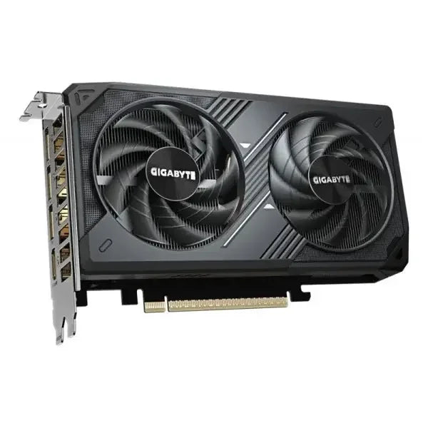 Scheda video GIGABYTE con due ventole e design elegante per prestazioni grafiche elevate