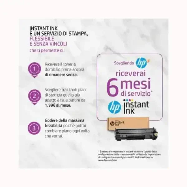 Servizio HP Instant Ink con stampante e toner per 6 mesi di stampa flessibile senza vincoli