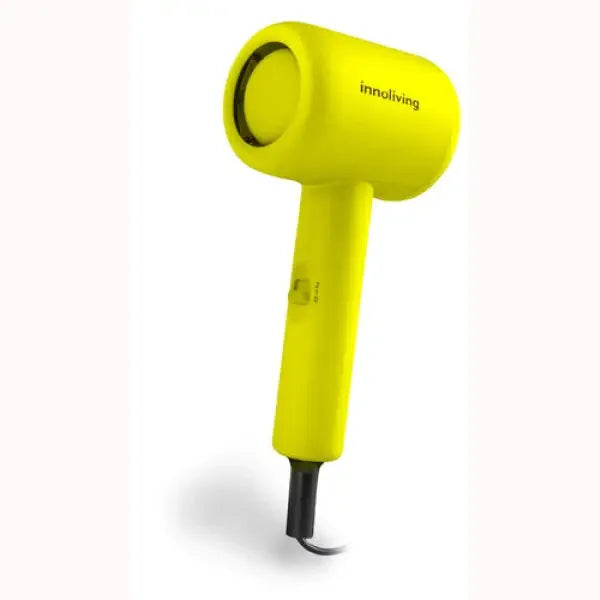 Asciugacapelli Innoliving compatto giallo con design moderno e manico ergonomico