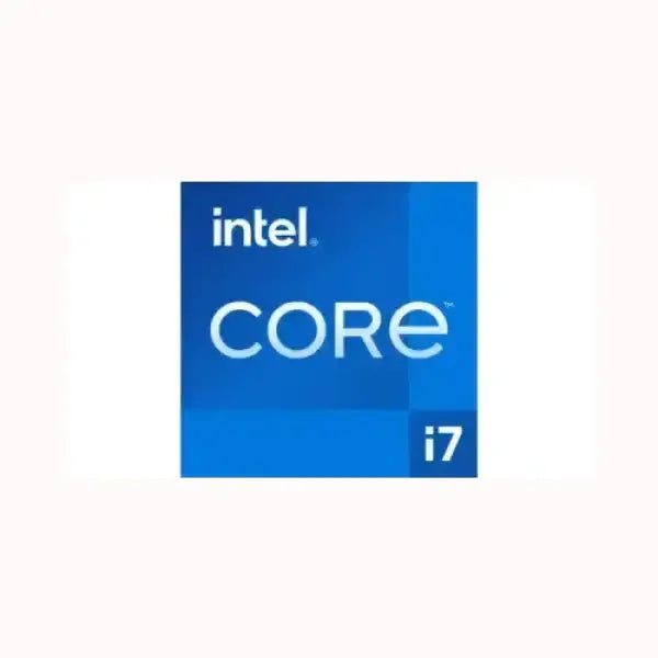 Logo processore INTEL CPU Core i7 in blu con design moderno e chiaro