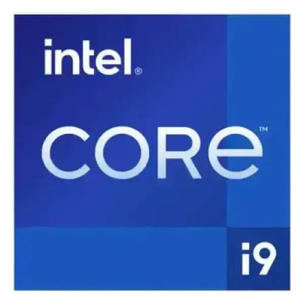Logo processore Intel Core i9 con design blu, rappresenta INTEL CPU ad alte prestazioni