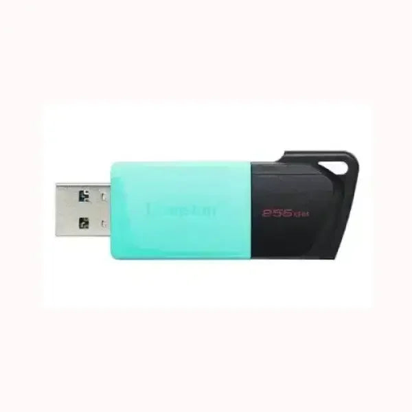 Pendrive KINGSTON USB 256 GB con corpo nero e copertura azzurra per archiviazione dati
