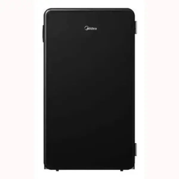Frigorifero nero MIDEA compatto con design moderno e logo Midea centrale