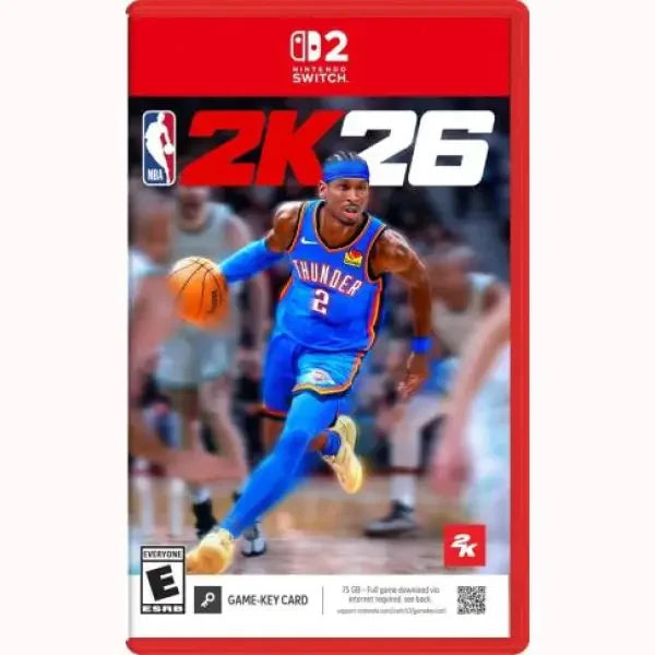 Videogioco NBA 2K26 per Nintendo Switch con un giocatore in azione sul campo da basket