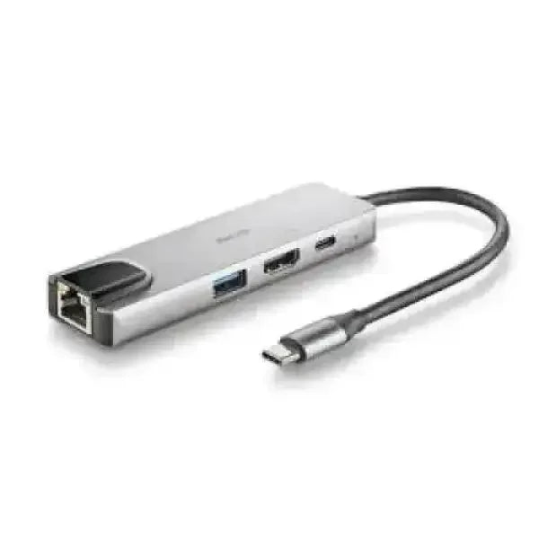 NGS hub USB C in alluminio con porta Ethernet HDMI USB A e PD ideale per laptop e tablet