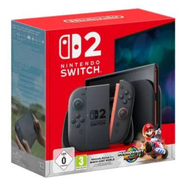 Switch 2 Console Black + Mario Kart World Console