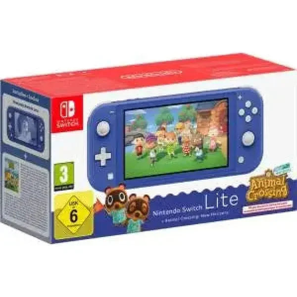 Console Nintendo Switch Lite con schermo a colori e giochi di Animal Crossing in evidenza