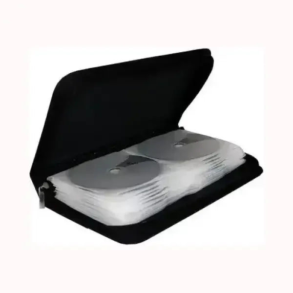 Custodia porta CD e DVD nera OEM con chiusura a cerniera per conservare dischi