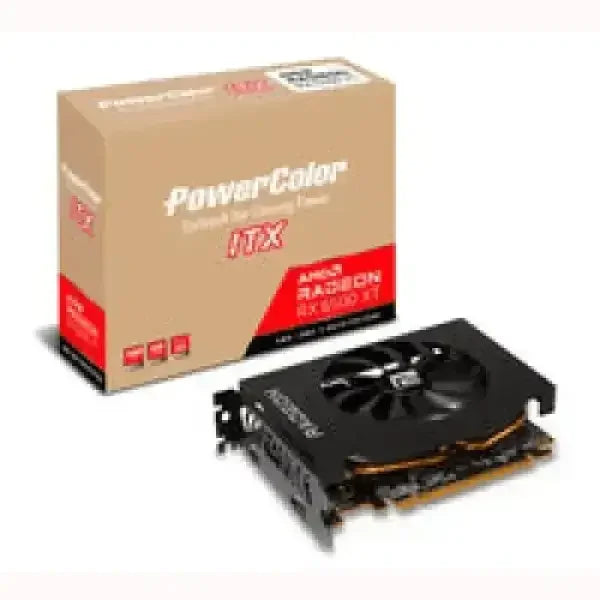 Scheda video POWER COLOR AMD Radeon RX 6400 ITX con ventola e confezione beige