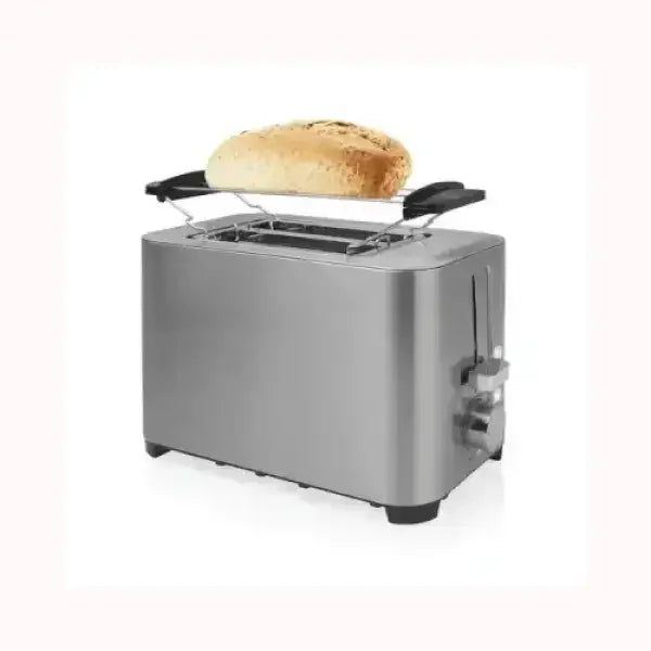 Tostapane PRINCESS in acciaio inox con supporto per scaldare il pane e leve di controllo laterali