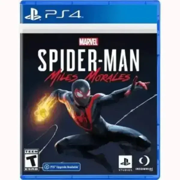 Copertina gioco PS4 Spider Man Miles Morales di Sony Computer Ent con supereroe in azione