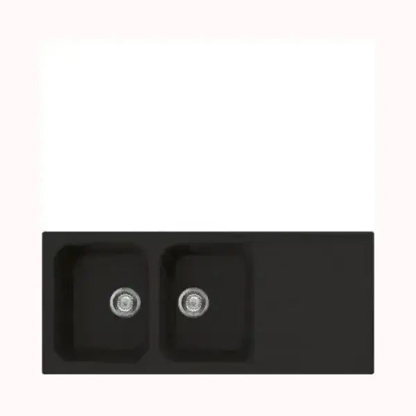 Lavello doppia vasca nero SMEG con design moderno e finitura elegante per cucina
