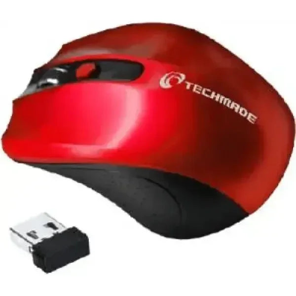 TECHMADE MOUSE OTTICO WIRELESS USB ROSSO TM-XJ30-RED Mouse