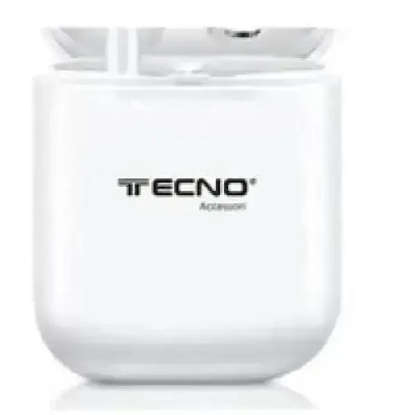 Custodia bianca per TECNO auricolari wireless con design compatto e moderno