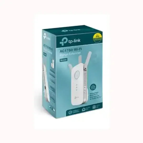 Ripetitore WiFi TPLINK AC1750 bianco in confezione con antenne visibili ideale per ampliare copertura domestica