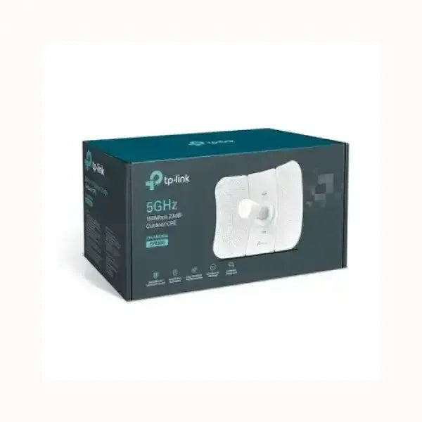 Scatola TPLINK Access Point 5GHz con antenna direzionale bianca dispositivo esterno per rete wireless
