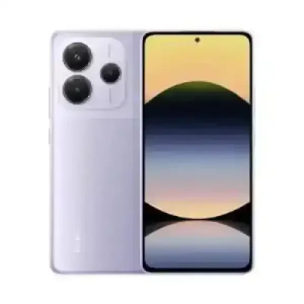 Smartphone Xiaomi Redmi Note 14 Pro+ con schermo ampio e tripla fotocamera posteriore in colore viola