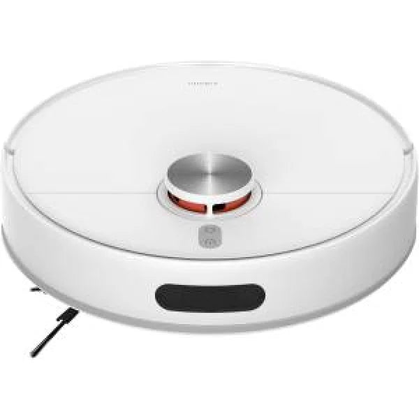 Xiaomi Robot Vacuum bianco con design circolare e sensori per pulizia automatica della casa
