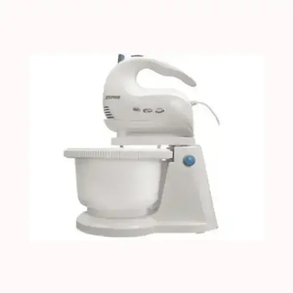 Frullatore e impastatrice ZEPHIR bianco con ciotola e pulsante blu per uso domestico
