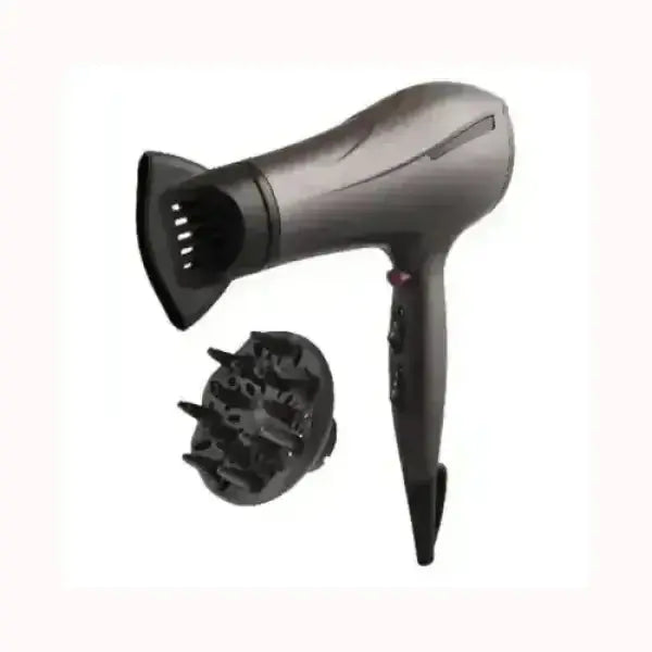 Asciugacapelli ZEPHIR grigio con concentratore e diffusore per styling professionale