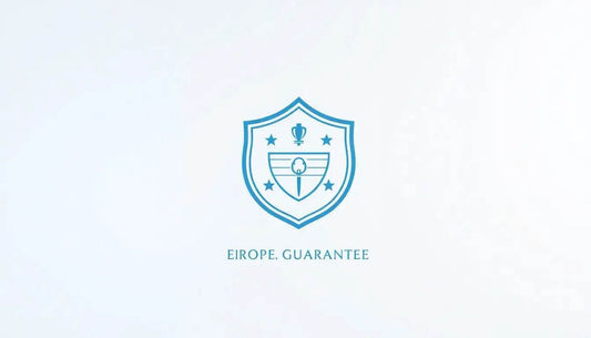 Logo garanzia europea con scudo blu e testo EIROPE GUARANTEE per come funziona la garanzia europea su TecnoRoyal