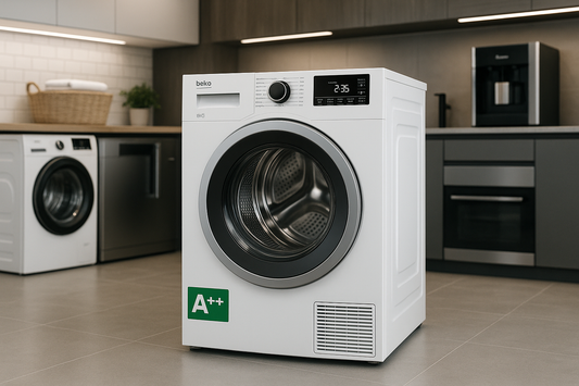 Beko Asciugatrice elegante in un moderno locale lavanderia con elettrodomestici coordinati