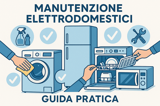 Guida pratica per mantenere i tuoi elettrodomestici con immagini di lavatrici e frigoriferi