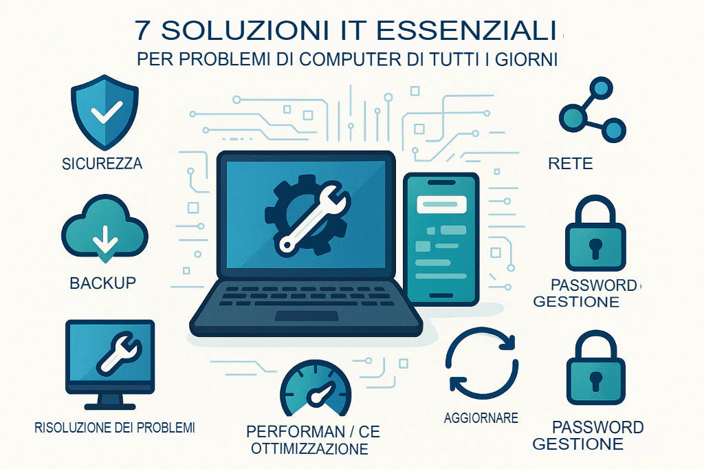 Le 7 Soluzioni Salvavita per risolvere problemi IT quotidiani con sicurezza, backup e gestione delle password