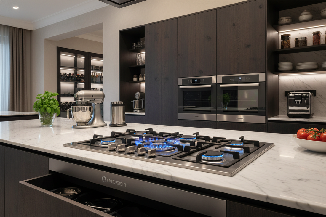 Cucina moderna con piano cottura a gas Indesit cucina a gas e accessori da cucina eleganti