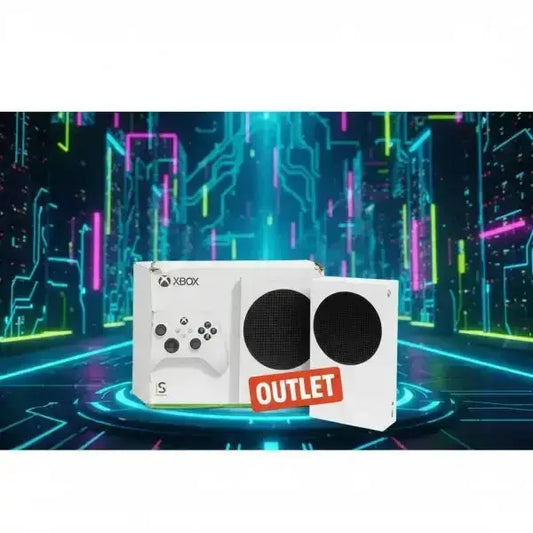 Console XBOX Serie S con controller e design moderno in un ambiente futuristico