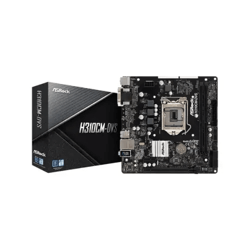 ASROCK MB 1151 8/9°GEN. H310CM-DVS 2xDDR4 4xSATA USB3.1 VGA/DVI - TecnoRoyal