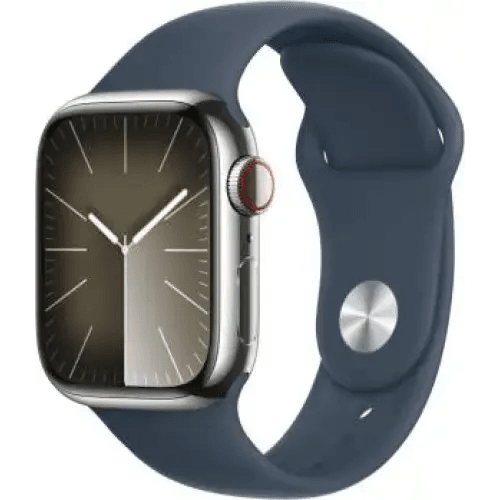 Apple Watch Serie9 Cell 41mm Steel Silver Sport Band Storm Blue M/L MRJ33QL/A - TecnoRoyal