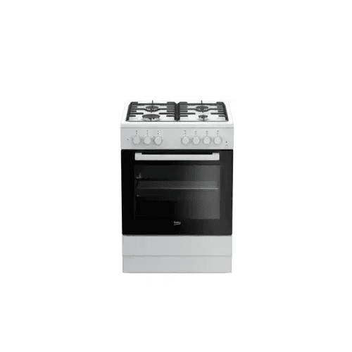 Beko cucina a gas 4 bruci.fornoelett.vent.66lt 60x60 bianco fse62110dw - cucine cucina a gas beko fse62110dw bruciatori