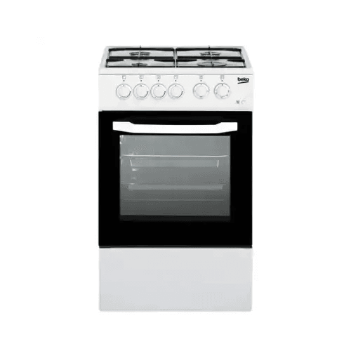 BEKO CUCINA A GAS 4 BRUCIATORI FORNO ELETT.54LT 50x50 BIANCO CSS42014FW - TecnoRoyal