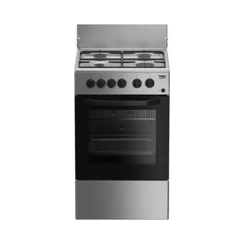 BEKO CUCINA A GAS 4 BRUCIATORI FORNO ELETT.54LT 50x50 SILVER CSS42014FS - TecnoRoyal