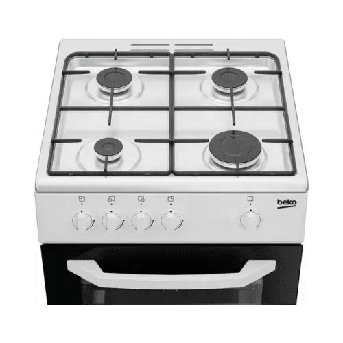 BEKO CUCINA A GAS 4 BRUCIATORI FORNO GAS 54LT 50x50 BIANCO CSG42001FW - TecnoRoyal