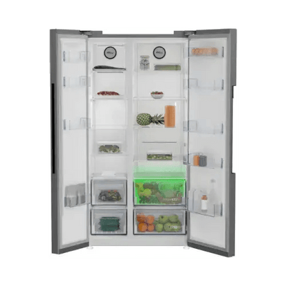 BEKO FRIGO SIDE BY SIDE TOT.NOFROST 640LT E METALLOOK 91CM GN1603140XBN - TecnoRoyal