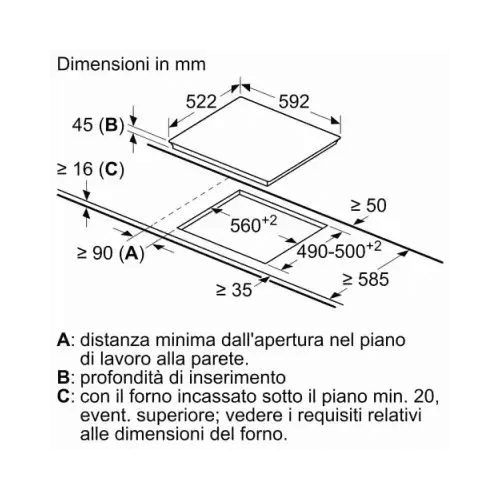 BOSCH PIANO COTTURA INCASSO RADIANTE TOUCH 4 ZONE 60CM PKF611BB2E - TecnoRoyal