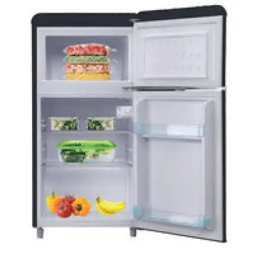 DCG FRIGO DOPPIA PORTA LINEA RETRO' 100LT E NERO MF100BCDP - TecnoRoyal