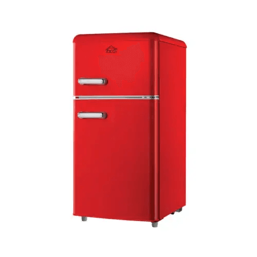 DCG FRIGO DOPPIA PORTA LINEA RETRO' 100LT E ROSSO MF100RCDP - TecnoRoyal