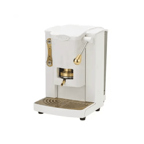 FABER MACCHINA DA CAFFE' A CIALDE PICCOLA SLOT BRASS EDIT. TOTAL WHITE - TecnoRoyal